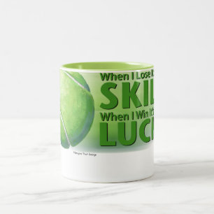 Love Skill Win Tennis Ball Zweifarbige Tasse