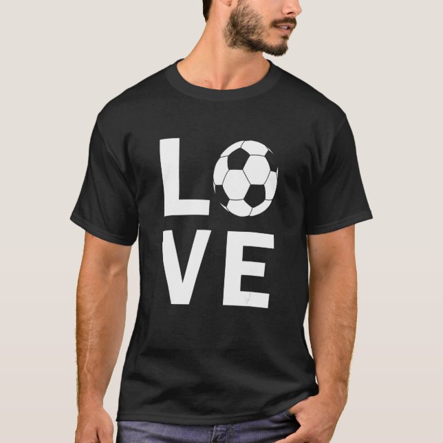 Love Soccer For Teen Girls Women Gifts For Players T-Shirt (Vorderseite)