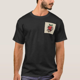 Love Squeeze: Red Apple Tattoo Graphic T-Shirt