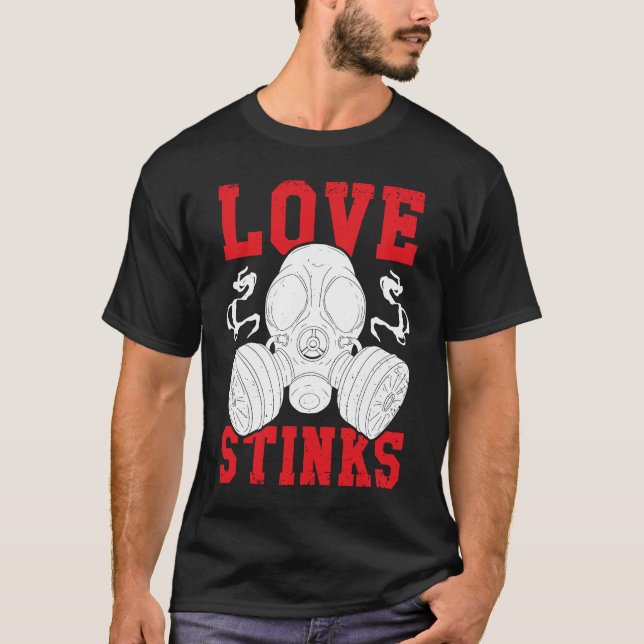 Love Stinks  Anti Valentine's Day Humor Single Peo T-Shirt (Vorderseite)