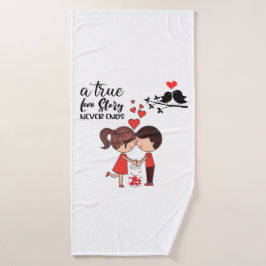 Love Story Bath Towel Badehandtuch