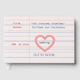 Love Story Due Date Library Card Wedding  Gästebuch