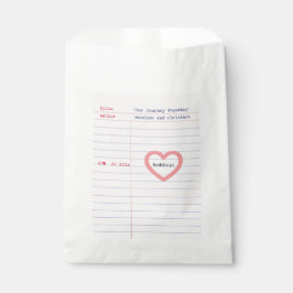 Love Story Due Date Library Card Wedding Geschenktütchen