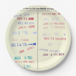 Love Story Due Date Library Card Wedding Pappteller