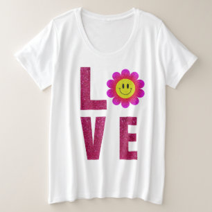 Love Sunflower Große Größe T-Shirt