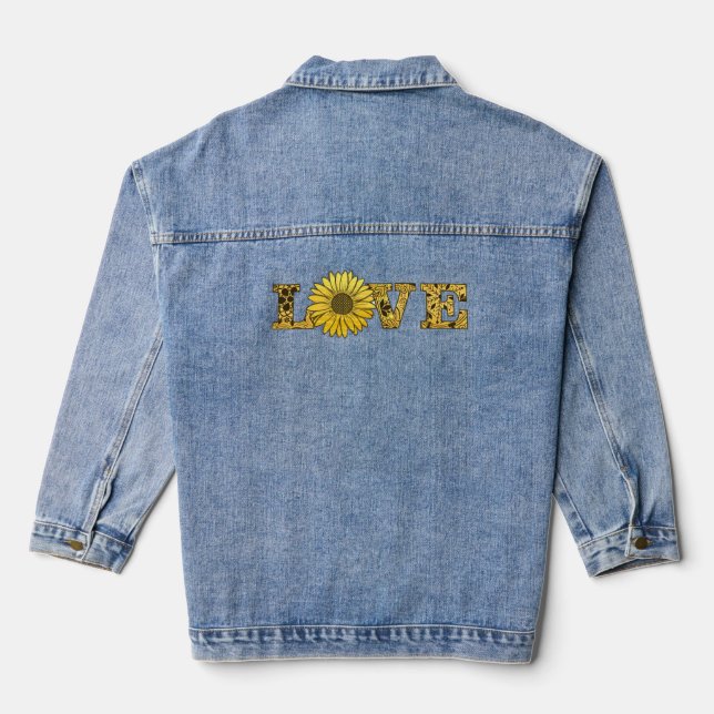 Love Sunflower Jeansjacke (Rückseite)