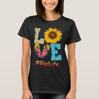 Love Sunflower Summer Beach Sunset Gigi Life Paren T-Shirt