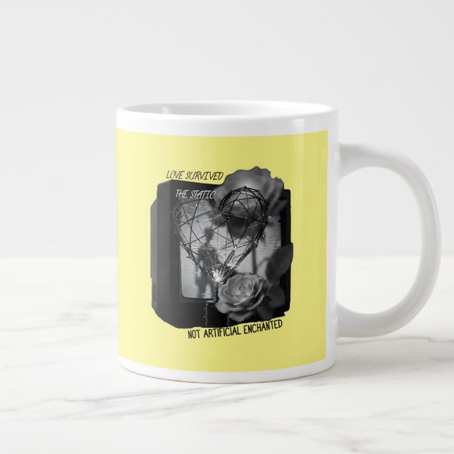Love Survived the Static Jumbo-Tasse (Rechts)
