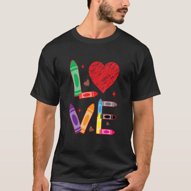 Love Teacher School Happy Valentine's Day T-Shirt (Vorderseite)