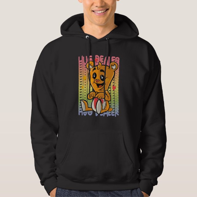 Love Teddy Rainbow Hug Dealer Cute Teddy Bear Hug  Hoodie (Vorderseite)