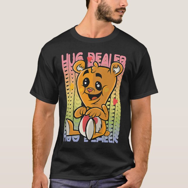 Love Teddy Rainbow Hug Dealer Cute Teddy Bear Hug  T-Shirt (Vorderseite)