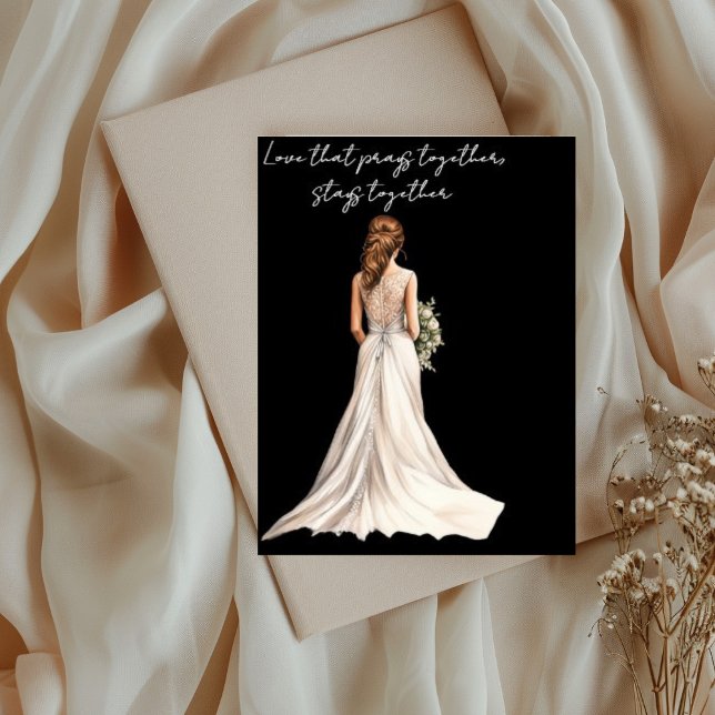 Love that Prays Together Wedding Greeting Card Karte (Beautiful Christian Wedding Greeting. )