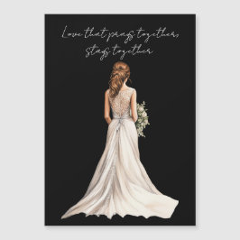 Love that Prays Together Wedding Greeting Card Magnetkarte