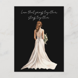 Love that Prays Together Wedding Greeting Card Postkarte