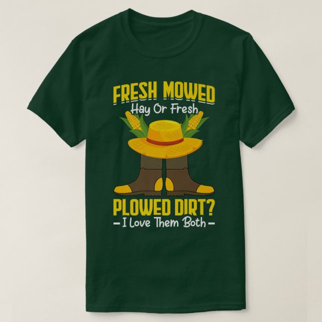 Love The Fresh Mowed Hay Fun Farming Farmer Tracto T-Shirt (Design vorne)