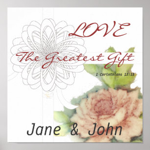 Love The Greatest Gift Poster-Customize Poster