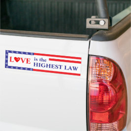 Love: the Highest Law Bumper Sticker Autoaufkleber