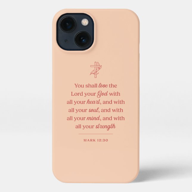 Love the Lord Your God Christian iPhone Hülle (Rückseite)