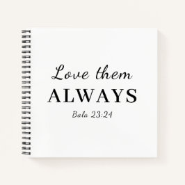 Love Them Anyway Christian Scripture Design Notizbuch