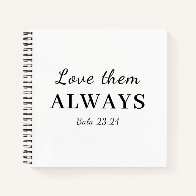 Love Them Anyway Christian Scripture Design Notizbuch (Vorderseite)