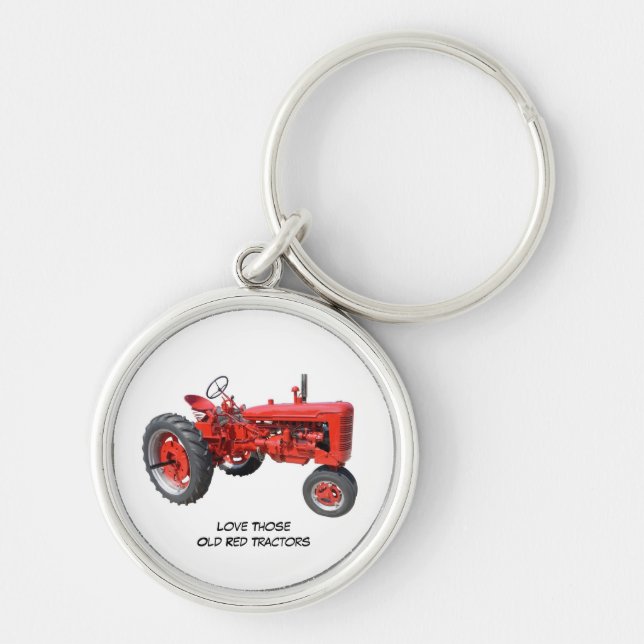 Love Those Old Red Tractors keychain Schlüsselanhänger (Vorne)