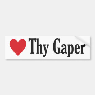 Love Thy Gaper bumper sticker Autoaufkleber
