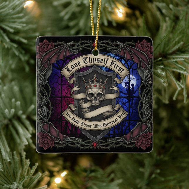 Love Thyself First Keramikornament (Baum)