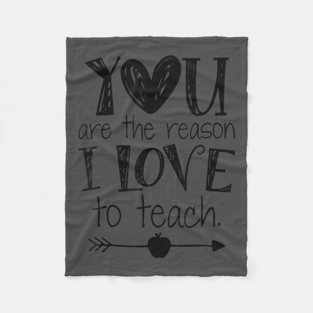 Love To Teach Sitive Affirmation Motivational Teac Fleecedecke (Vorderseite)