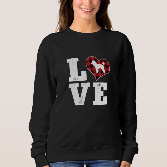 Love Toy Poodle Dog Lover Gifts Buffalo Plaid Vale Sweatshirt (Vorderseite)