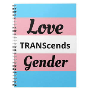 Love TRANScends Gender - Transgender Pride Notizblock