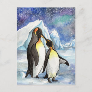 Love Under the Stars - Penguin Lovers Postkarte