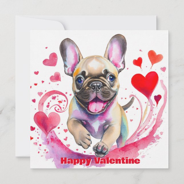 Love Valentine French Bulldog (Vorderseite)