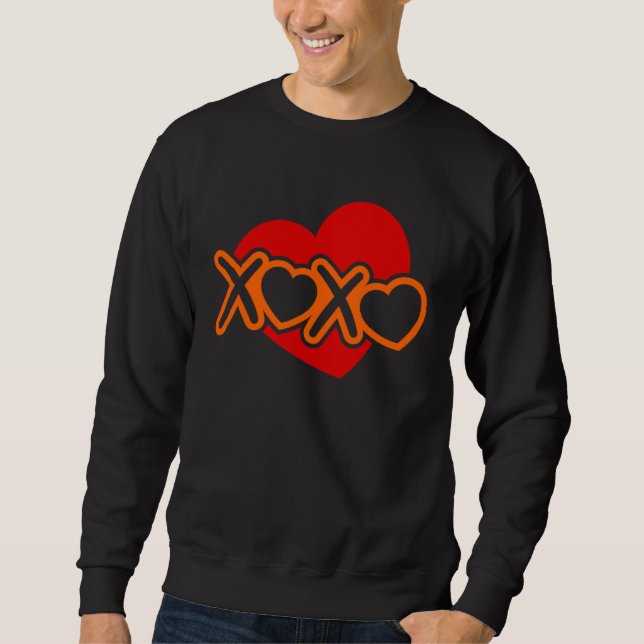 Love Valentine s Day Couple Relationship Heart  In Sweatshirt (Vorderseite)