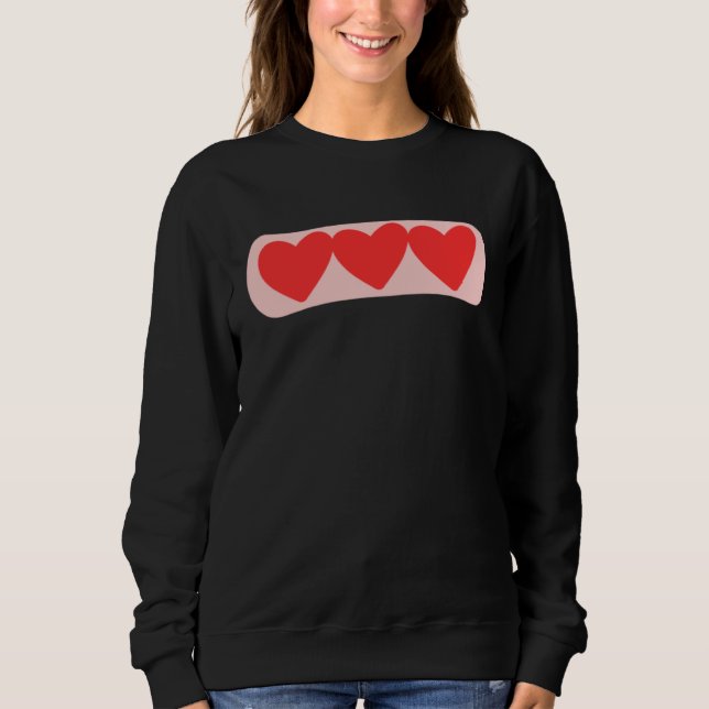 Love Valentine s Day Couple Relationship Heart In  Sweatshirt (Vorderseite)