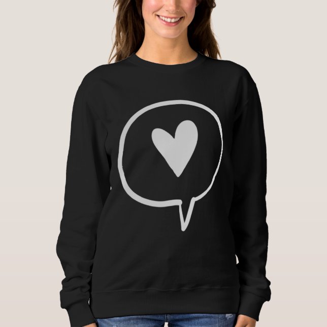 Love Valentine s Day Couple Relationship Heart  In Sweatshirt (Vorderseite)