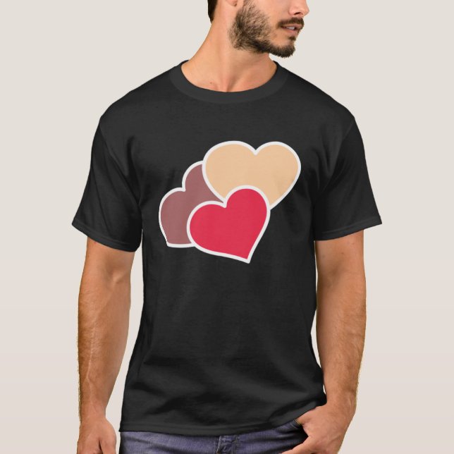 Love Valentine s Day Couple Relationship Heart In T-Shirt (Vorderseite)