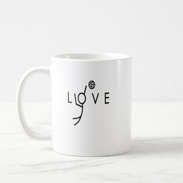 Love Volleyball Design  Teen Girls Volleyball  Kaffeetasse (Links)