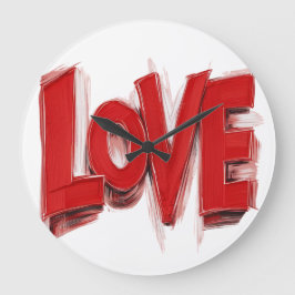 LOVE Wall art Clocks , Home decor giftt Große Wanduhr