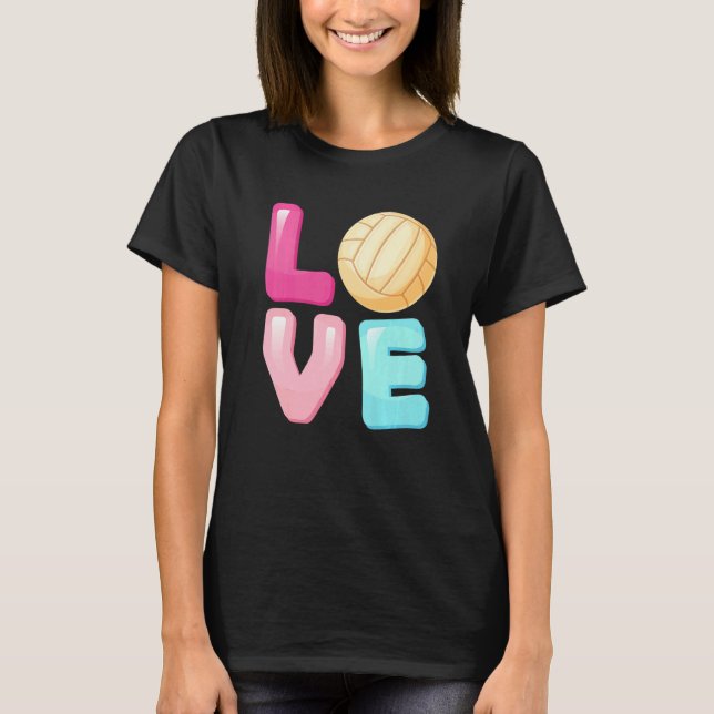 Love Water Polo Player Team Fan Girls Womens (Vorderseite)
