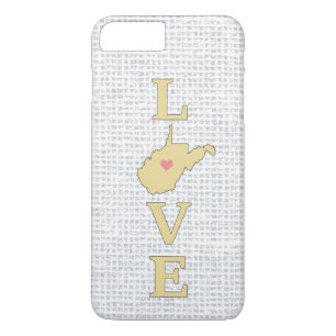 LOVE West Virginia Staatskarte bewegliches Herz Case-Mate iPhone Hülle