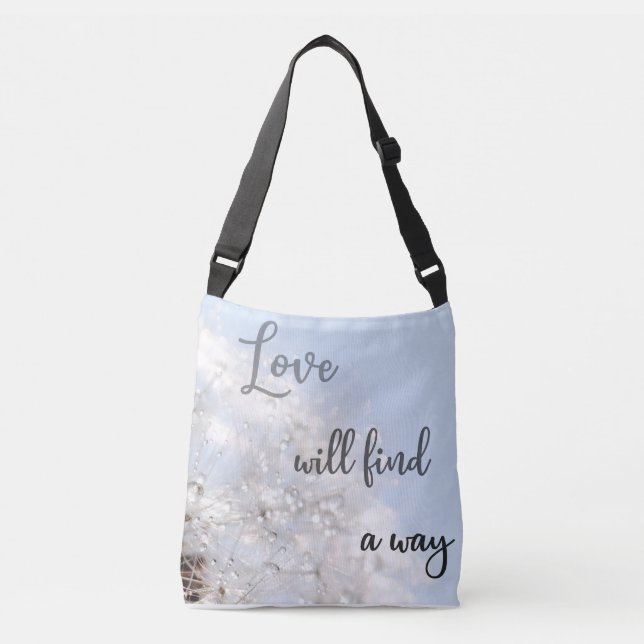 Love will find a way - Liebe Pusteblume Tasche (Vorderseite)