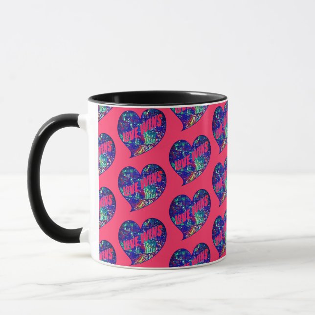 Love Wins Art Heart Tasse (Links)