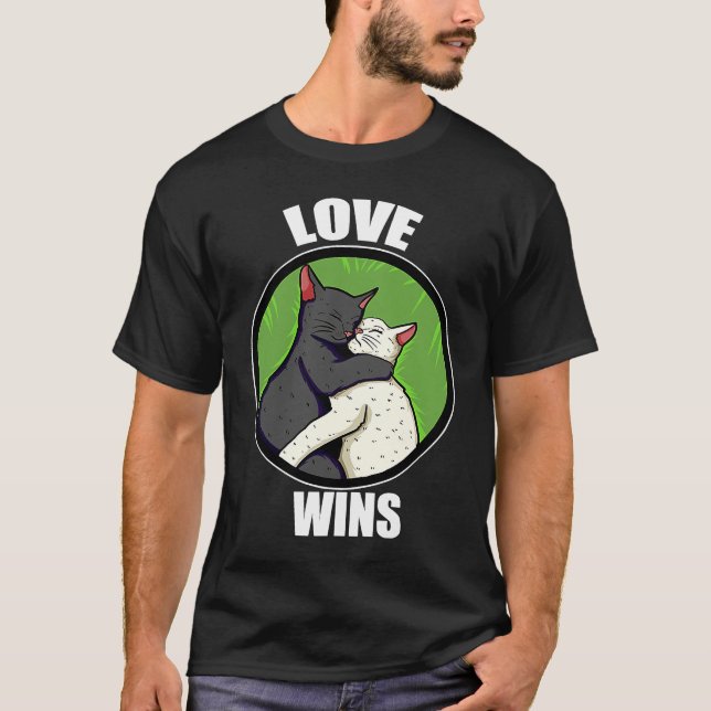 Love Wins Cuddle Cat Kitty Cuddly T-Shirt (Vorderseite)