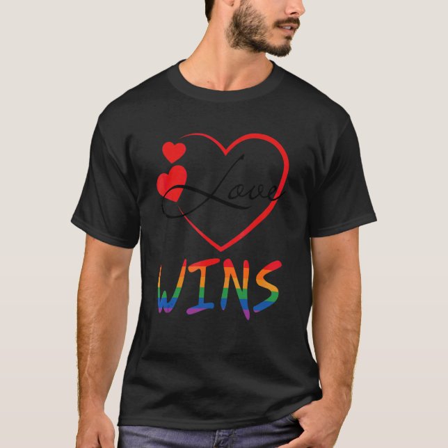 Love Wins  Lgbt Pride T-Shirt (Vorderseite)