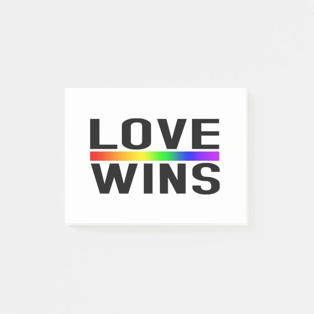 Love Wins - LGBTQ+ Pride  Post-it Klebezettel (Vorderseite)