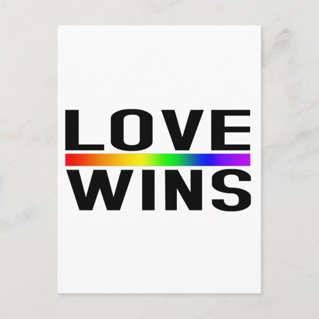 Love Wins - LGBTQ+ Pride Postkarte (Vorderseite)