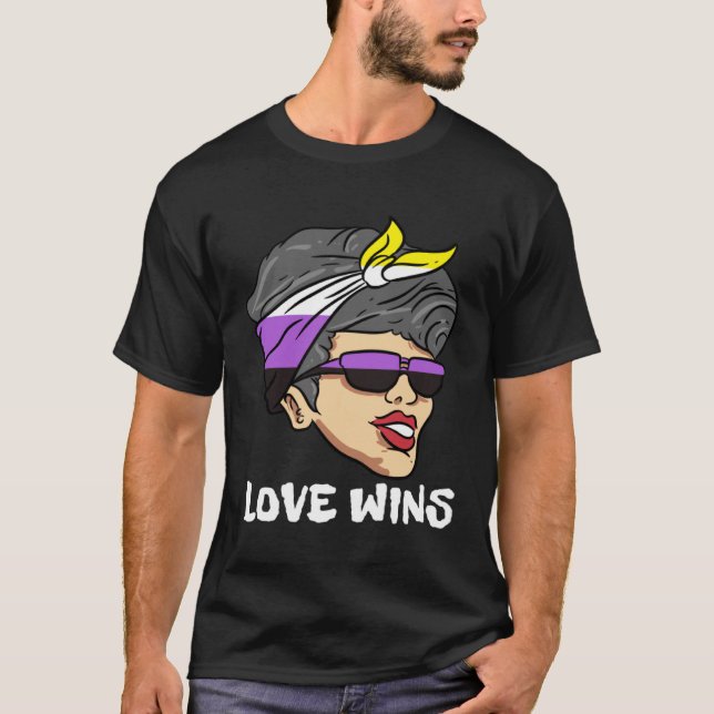 Love Wins Non Binary T-Shirt (Vorderseite)