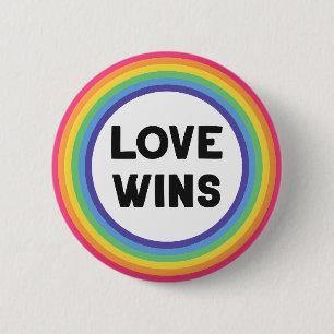 Love Wins Regenbogen Stolz Inspirierend Button