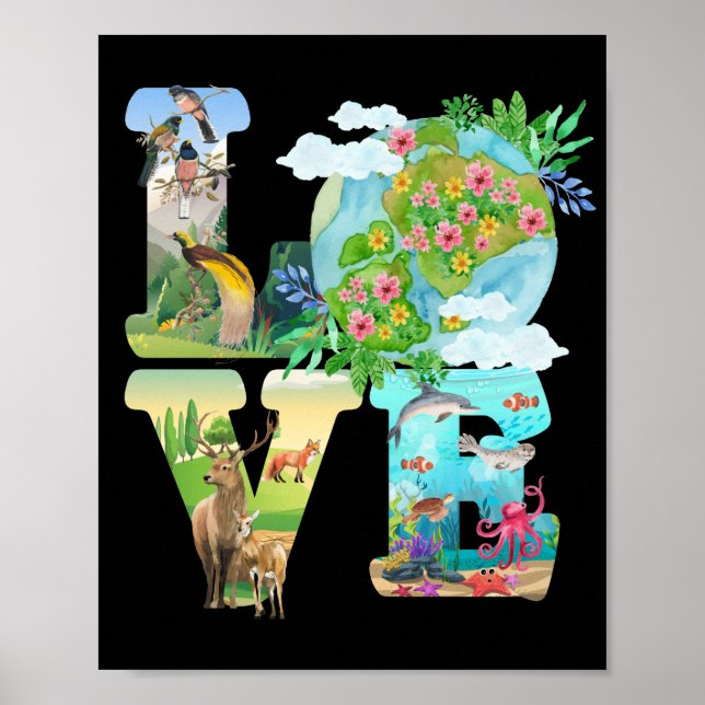 Love World Earth Day 2022 Planet Environmental Poster (Vorne)