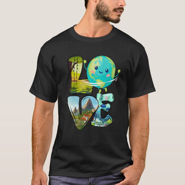 Love World Earth Day 2023 Planet Environmental Ani T-Shirt (Vorderseite)